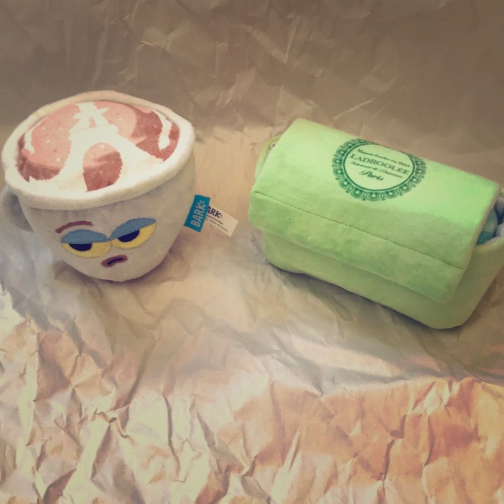 Bark box dog toys Paris Cafe Collection